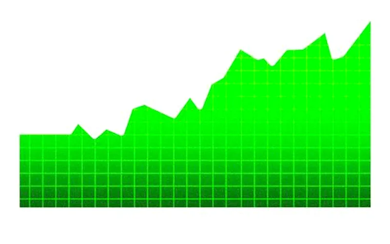 Quantum AI trading chart showing upward trend for Indian market data